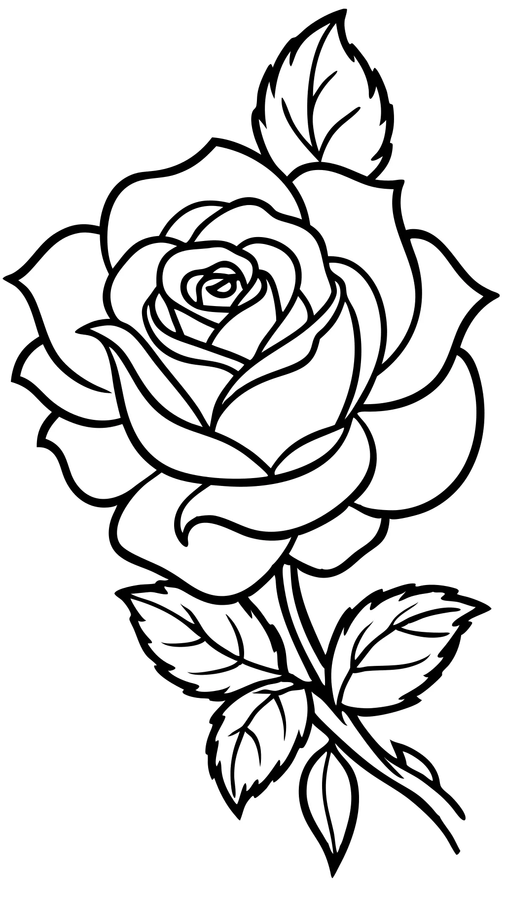 free printable rose coloring pages